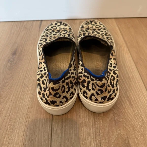 Rothy’s Leopard Print Slip-On Sneakers Womens Size 9 Casual Everyday Walking - Picture 4 of 8